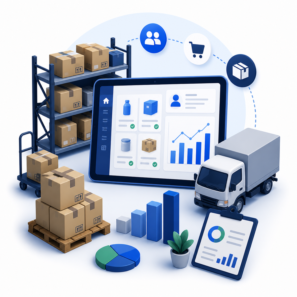 Distribuidora pyme gestionando productos y ventas con ODYM Factura